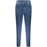 Calvin Klein Blue Cotton Women Jeans - Mom Jeans Style