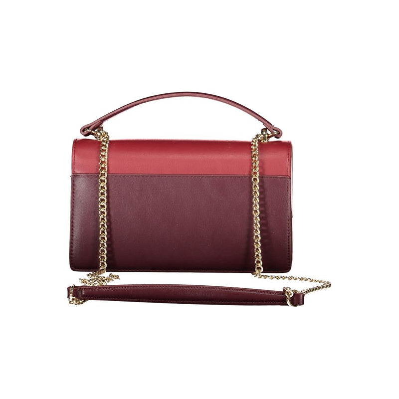 Mario Valentino Red Polyethylene Chain Shoulder Handbag