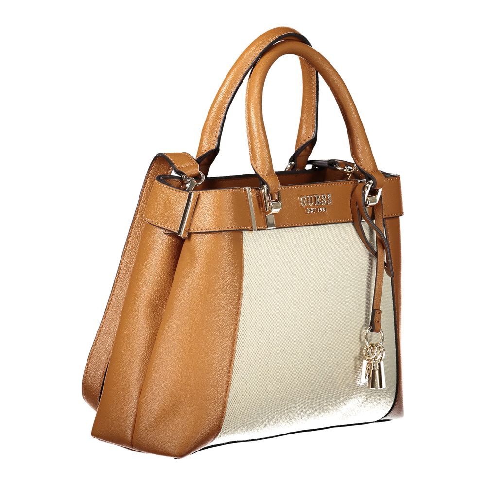 Sac à main Guess Jeans en coton marron pour femme