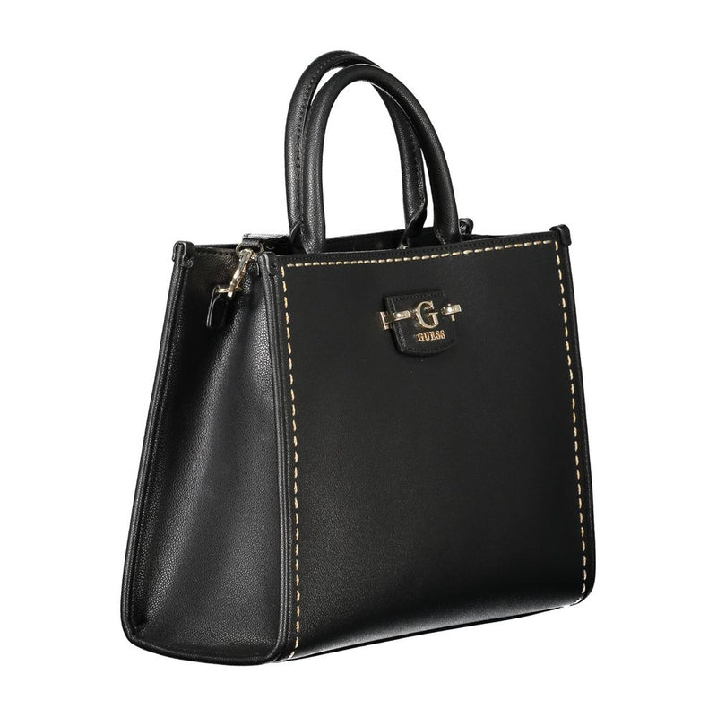 Guess Jeans Black Polyethylene Handbag for Women - Stylish & Functional