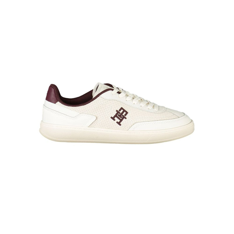 Tommy Hilfiger Beige Leather Women Sneaker - Élégance et Confort