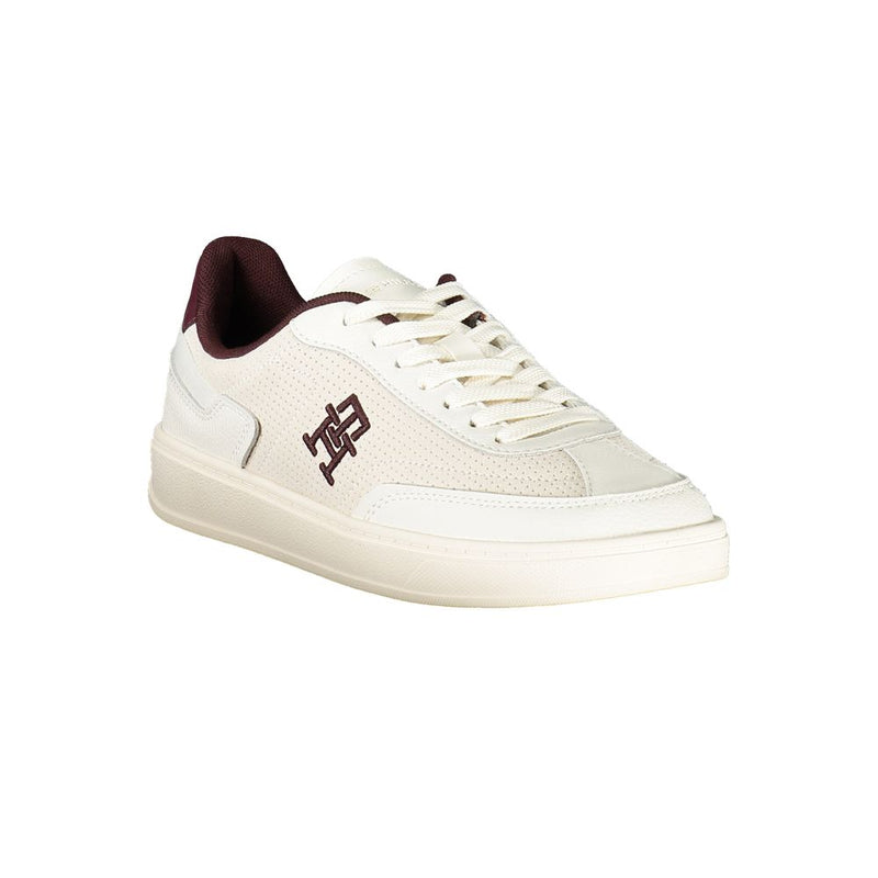Tommy Hilfiger Beige Leather Women Sneaker - Élégance et Confort
