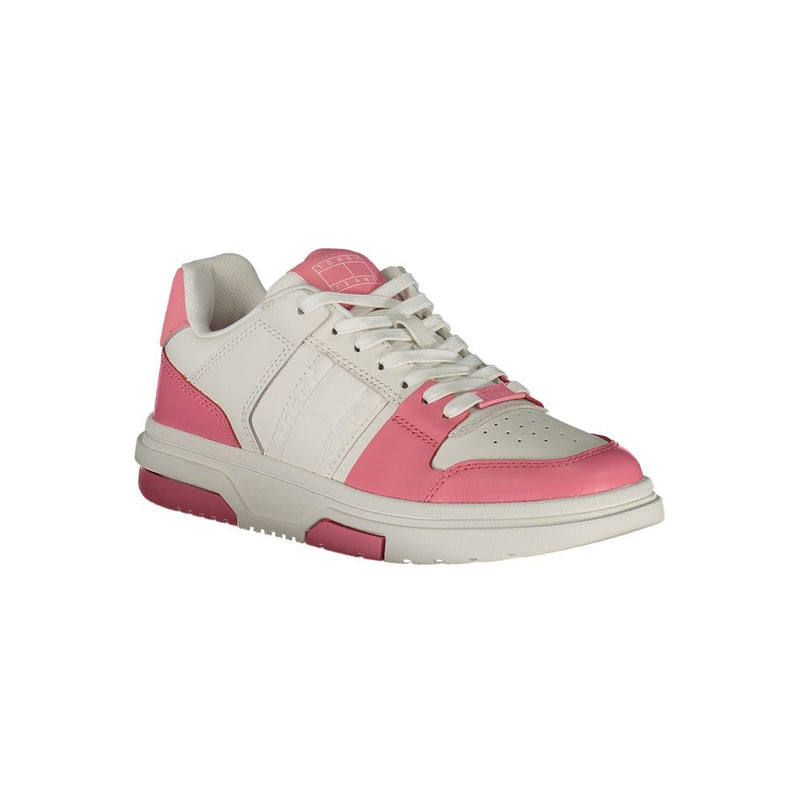 Tommy Hilfiger Pink Leather Women Sneaker - Stylish Comfort