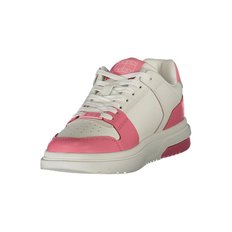 Tommy Hilfiger Pink Leather Women Sneaker - Stylish Comfort