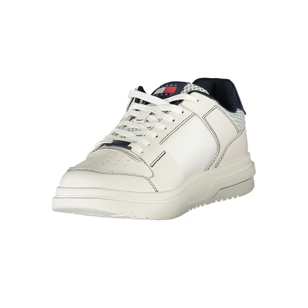 Tommy Hilfiger Blue Leather Men Sneaker - Élégance et Confort
