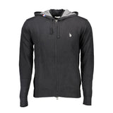 Cardigan homme en coton noir US POLO ASSN.
