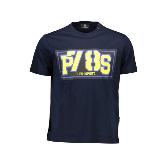 T-shirt homme en coton bleu Plein Sport