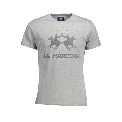 T-shirt homme en coton marron La Martina