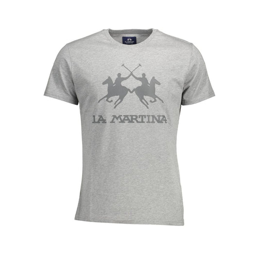 T-shirt homme en coton marron La Martina