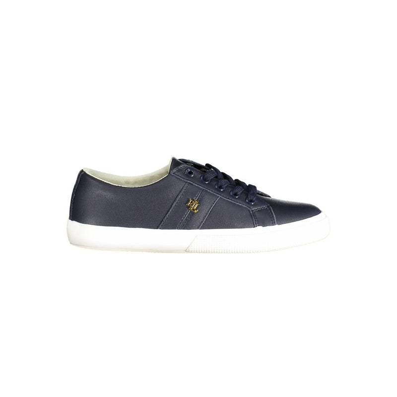 Ralph Lauren Blue Leather Women Sneaker - Style and Comfort Combined