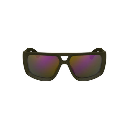 Lunettes de soleil pour homme en plastique vert Calvin Klein
