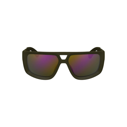 Lunettes de soleil pour homme en plastique vert Calvin Klein