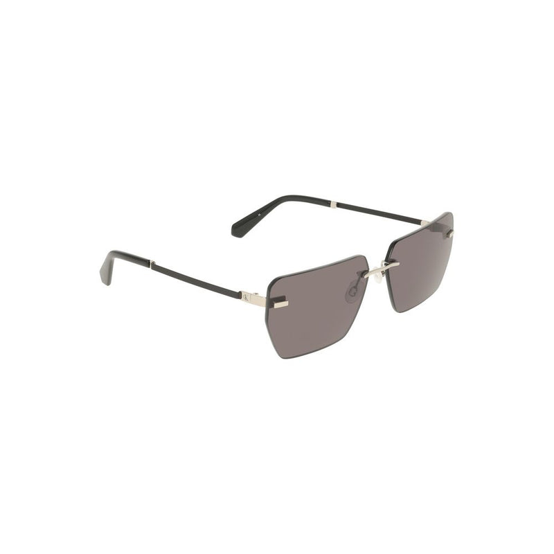 Lunettes de soleil pour homme Calvin Klein, métal gris