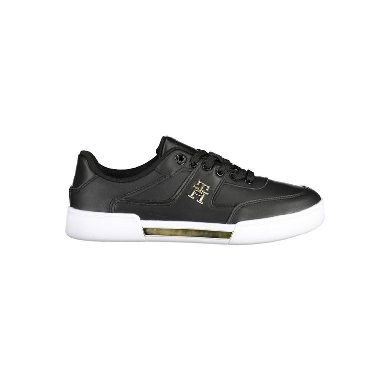 Tommy Hilfiger Black Leather Women Sneaker - Écologique et Stylé