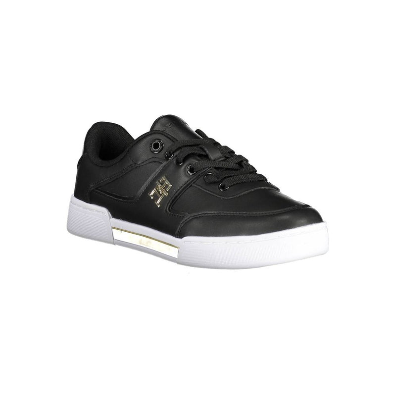 Tommy Hilfiger Black Leather Women Sneaker - Écologique et Stylé