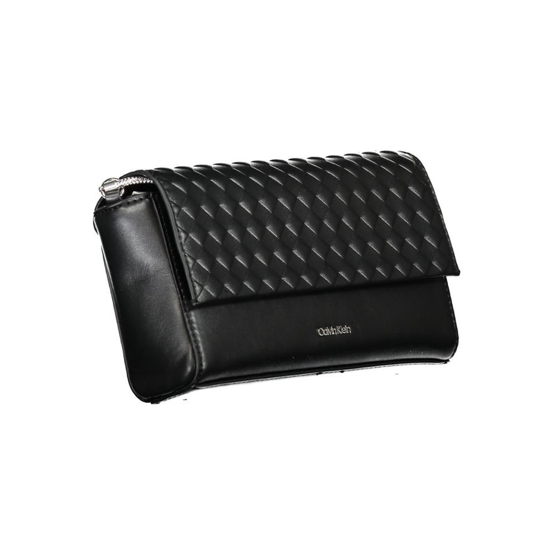 Calvin Klein Black Polyester Handbag - Élégante et Fonctionnelle