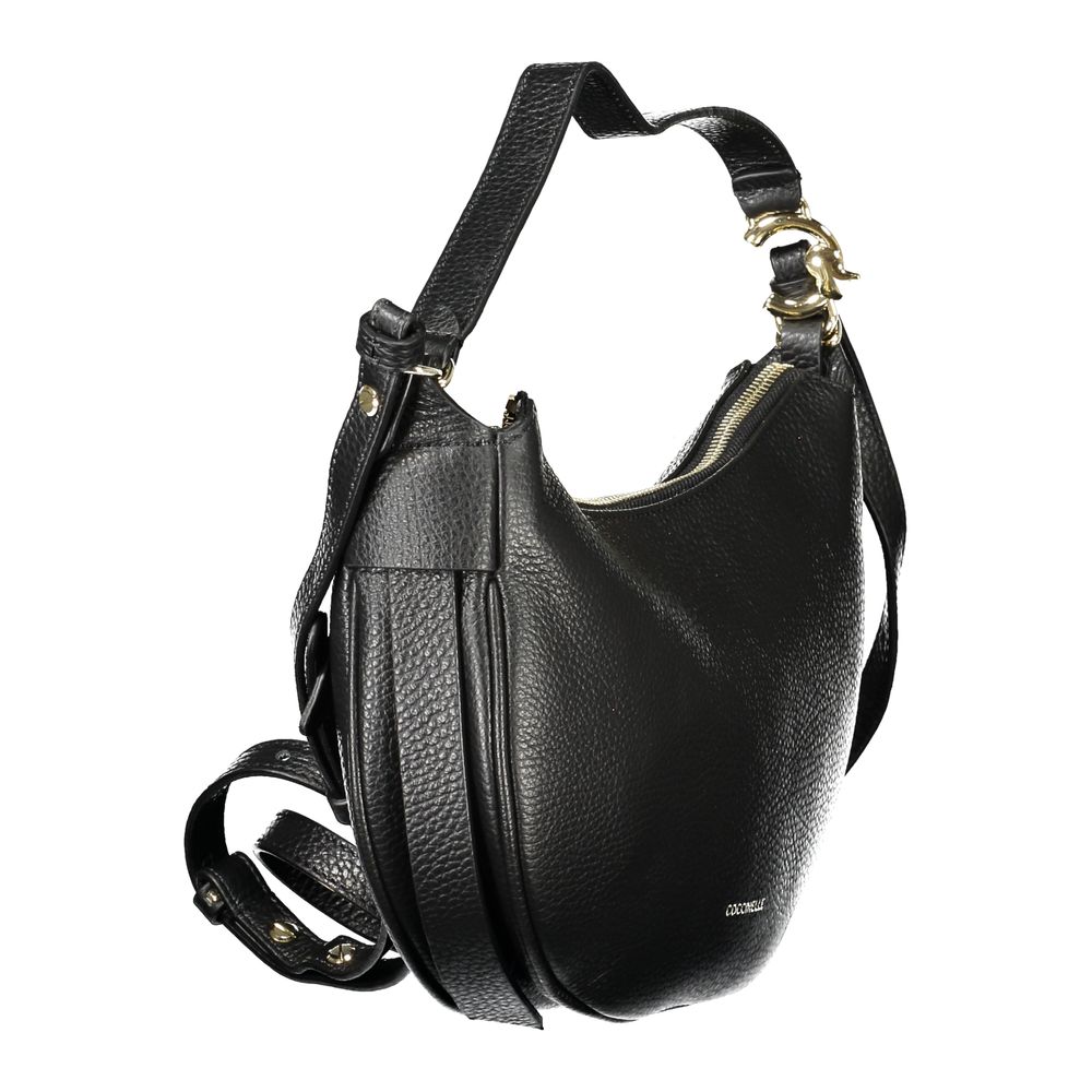 Sac à main en cuir noir Coccinelle