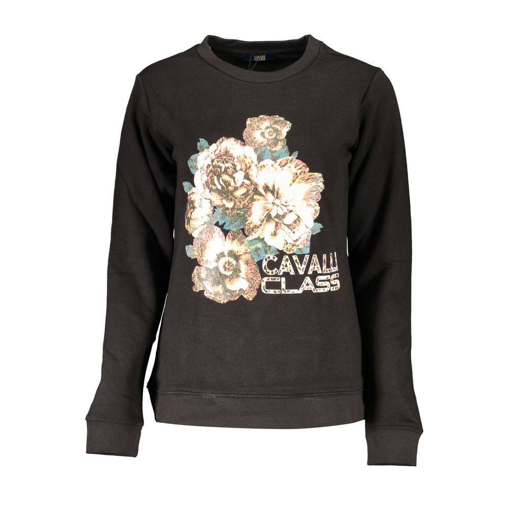Cavalli Class Black Cotton Women Sweater - Chic & Comfortable
