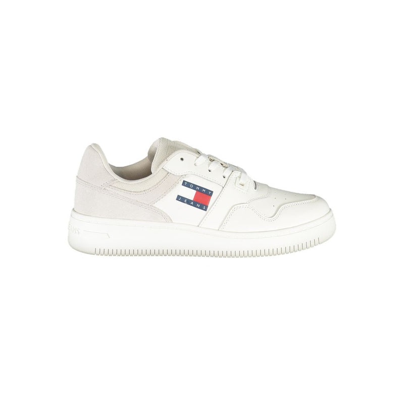 Tommy Hilfiger Women's White Polyester Sneakers - Élégance et Confort