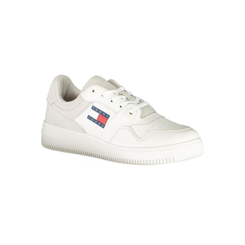 Tommy Hilfiger Women's White Polyester Sneakers - Élégance et Confort