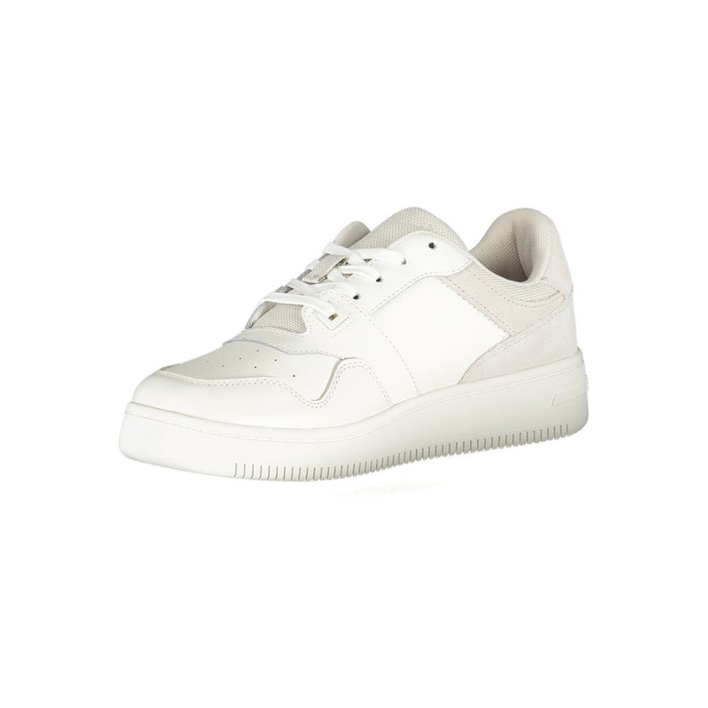 Tommy Hilfiger Women's White Polyester Sneakers - Élégance et Confort