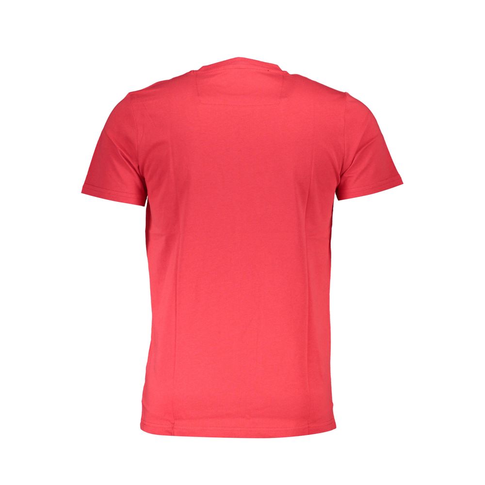 T-shirt homme en coton rouge Cavalli Class