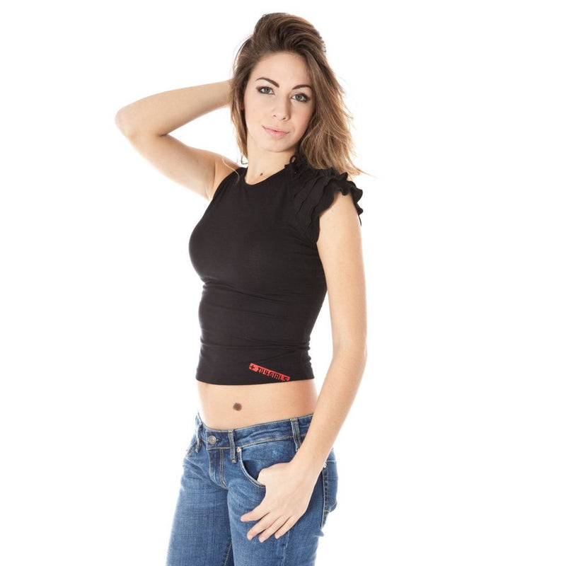 Zuelements Black Lycra Women Top - Casual Luxury