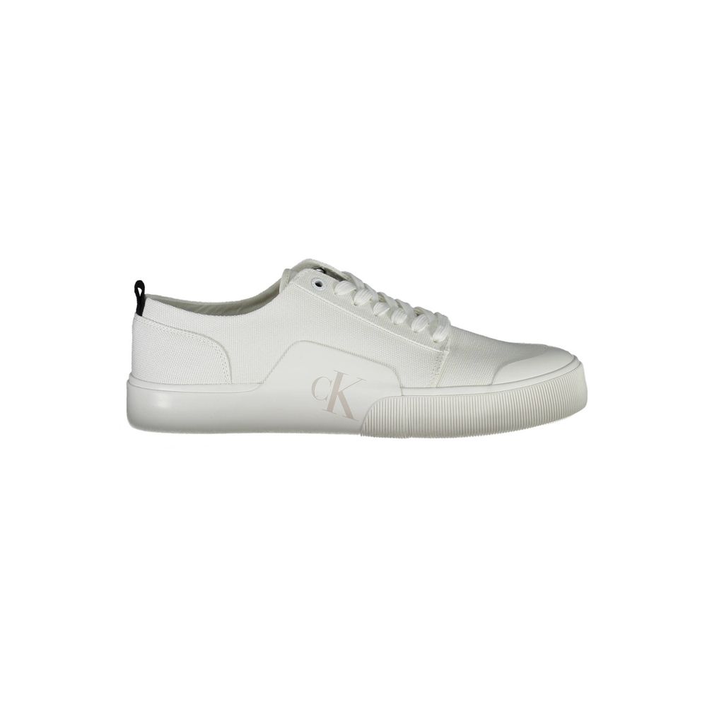 Calvin Klein White Cotton Men Sneaker - Eco-Friendly Style