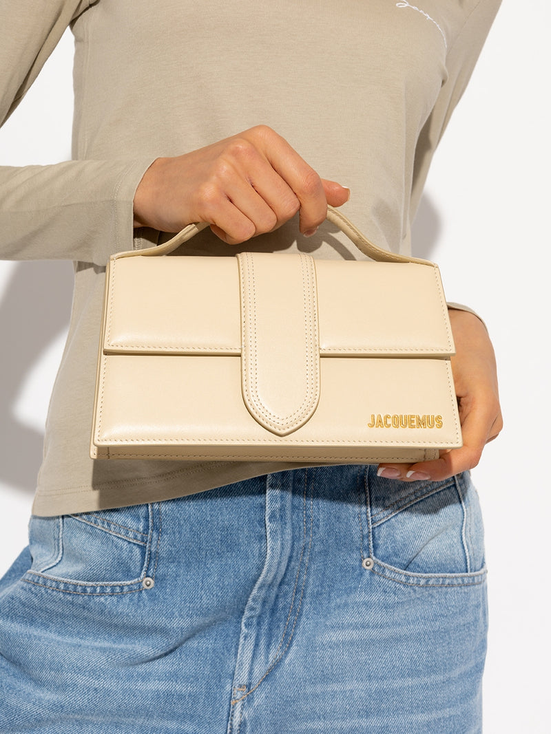 Jacquemus Le Grand Bambino Beige Bag - Authentic Leather Handbag