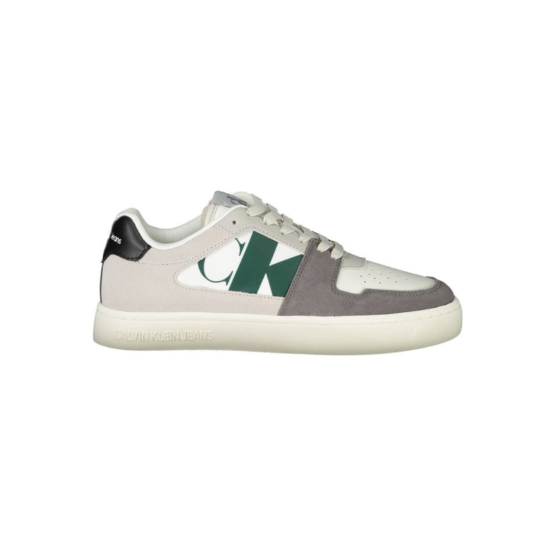 Calvin Klein White Polyester Men Sneaker - Stylish & Sustainable