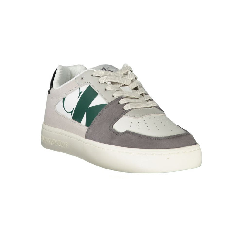 Calvin Klein White Polyester Men Sneaker - Stylish & Sustainable