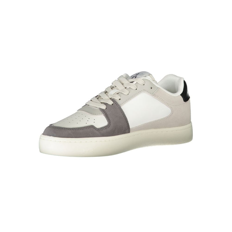 Calvin Klein White Polyester Men Sneaker - Stylish & Sustainable