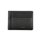 Porte-monnaie élégant en cuir noir Calvin Klein avec porte-cartes