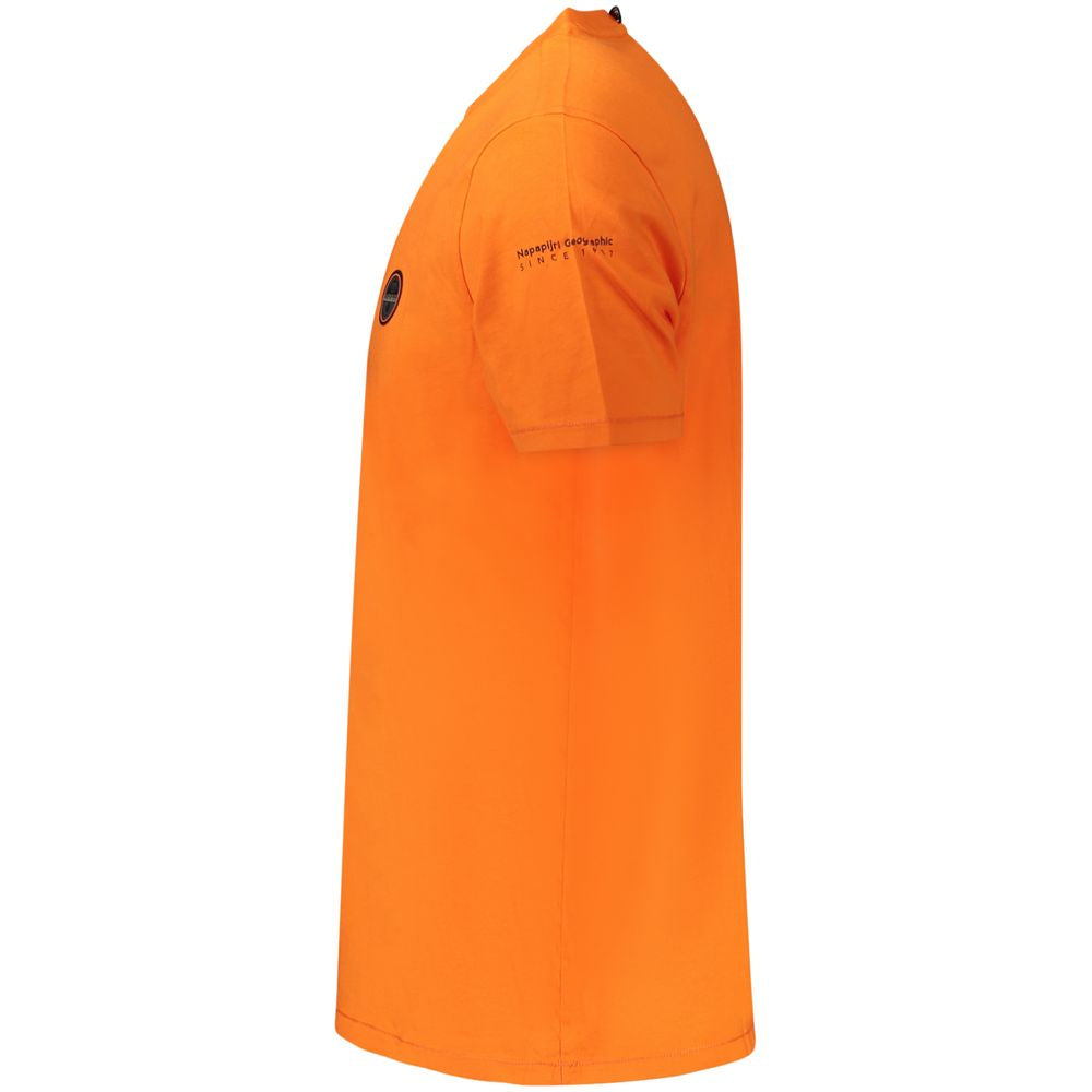 T-shirt homme en coton orange Napapijri