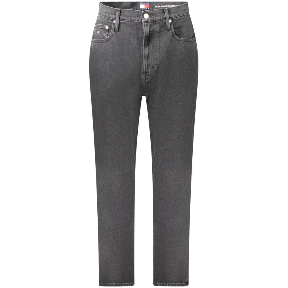 Tommy Hilfiger Black Cotton Women Mom Jeans