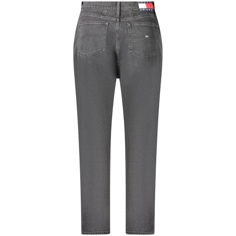 Tommy Hilfiger Black Cotton Women Mom Jeans