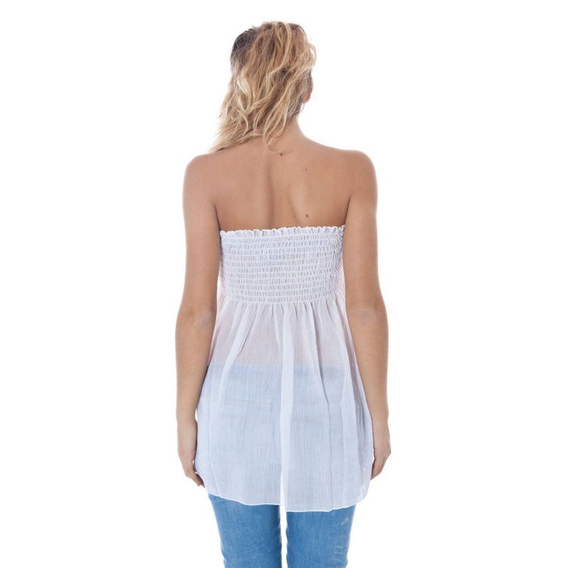 Phard White Polyester Underwear Tank Top - Confortable et Élégant