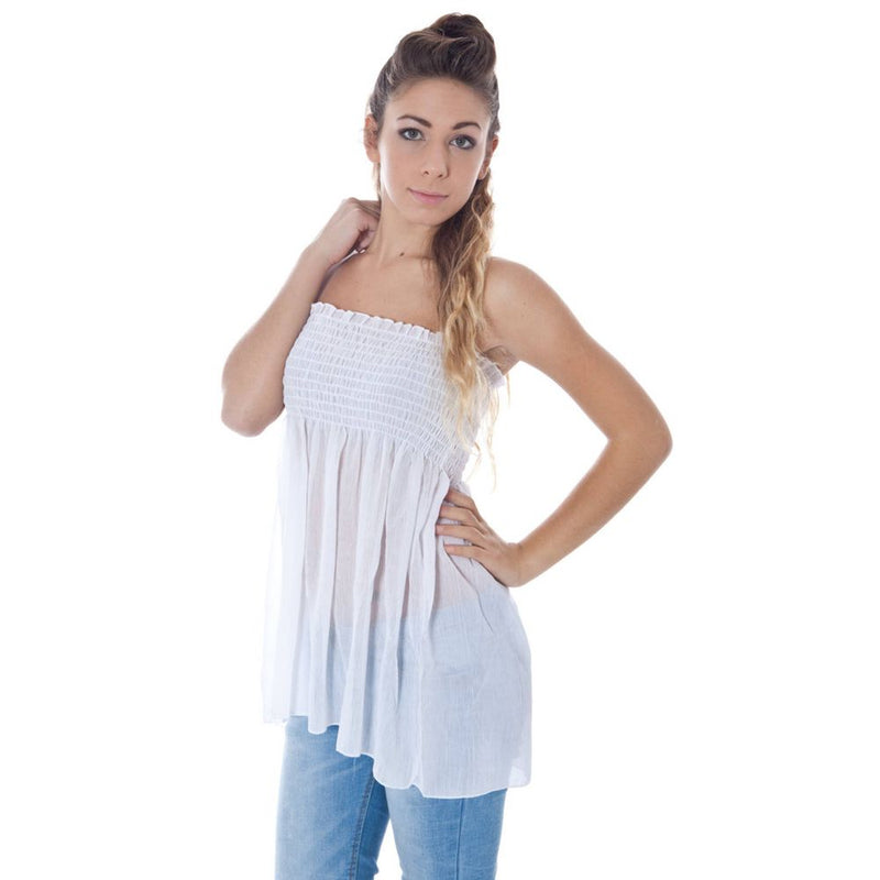 Phard White Polyester Underwear Tank Top - Confortable et Élégant