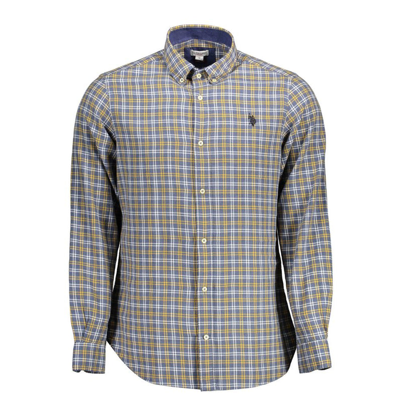 US POLO ASSN. Blauw katoenen herenshirt
