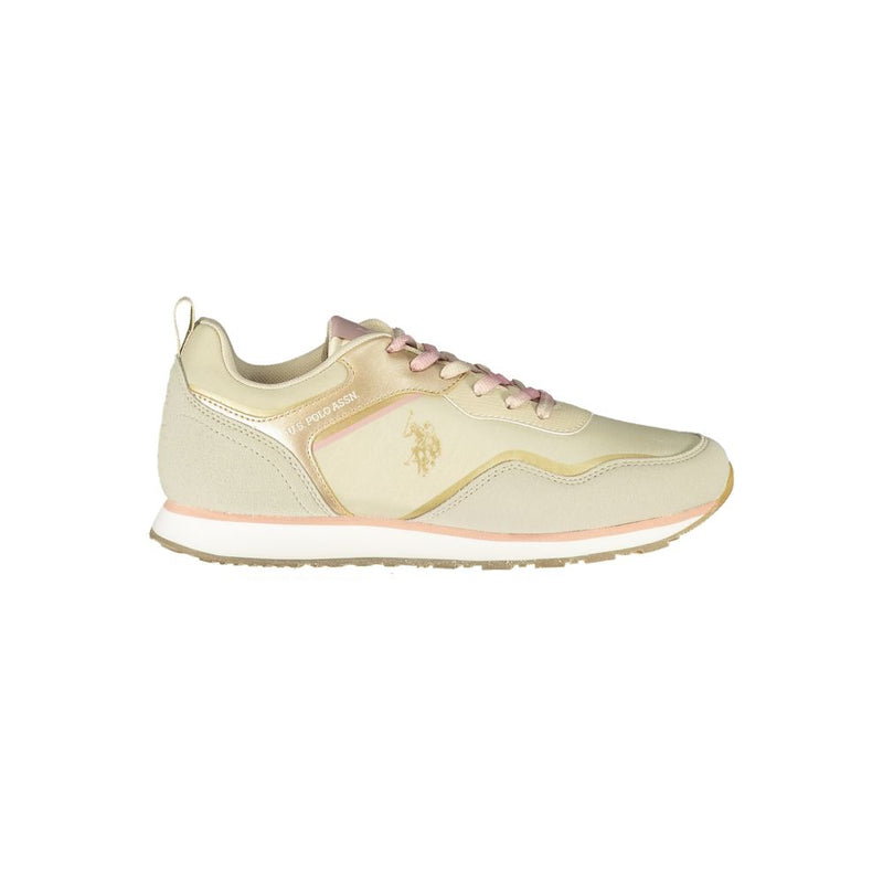 U.S. POLO ASSN. Beige Polyester Sneaker for Women - Stylish Comfort