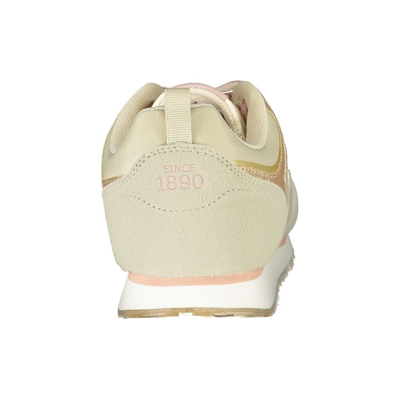 U.S. POLO ASSN. Beige Polyester Sneaker for Women - Stylish Comfort