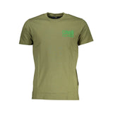 T-shirt homme en coton vert Cavalli Class