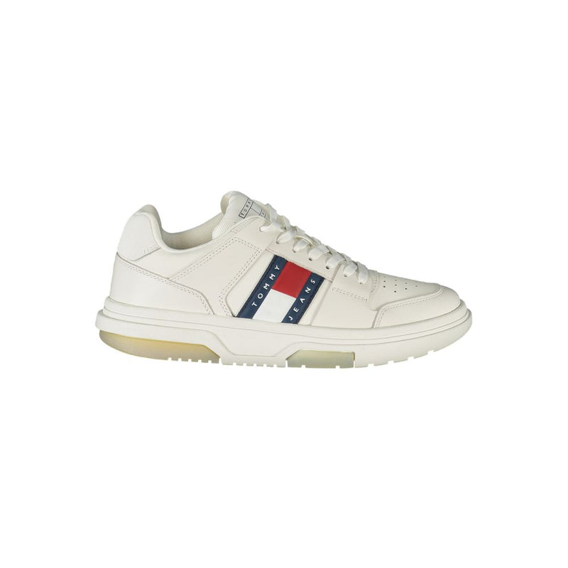 Tommy Hilfiger Sneakers Femme en Cuir Blanc - Élégantes et Confortables