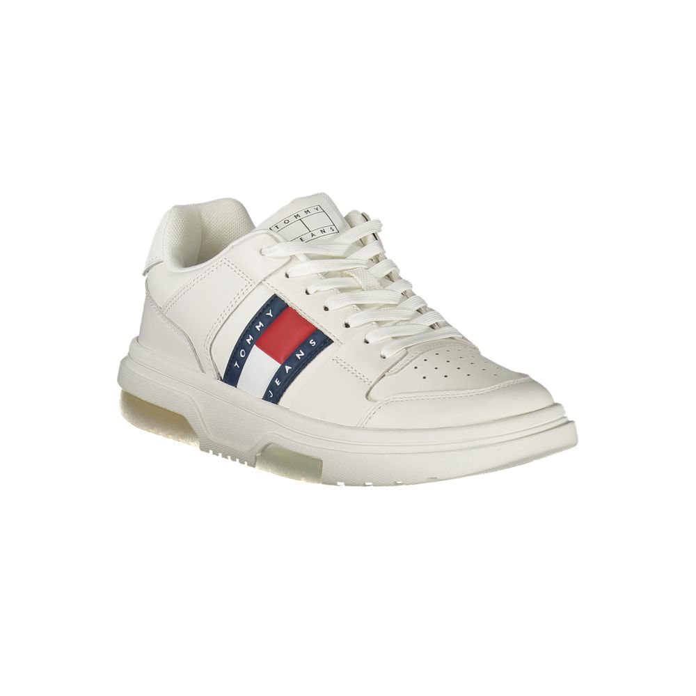 Tommy Hilfiger Sneakers Femme en Cuir Blanc - Élégantes et Confortables