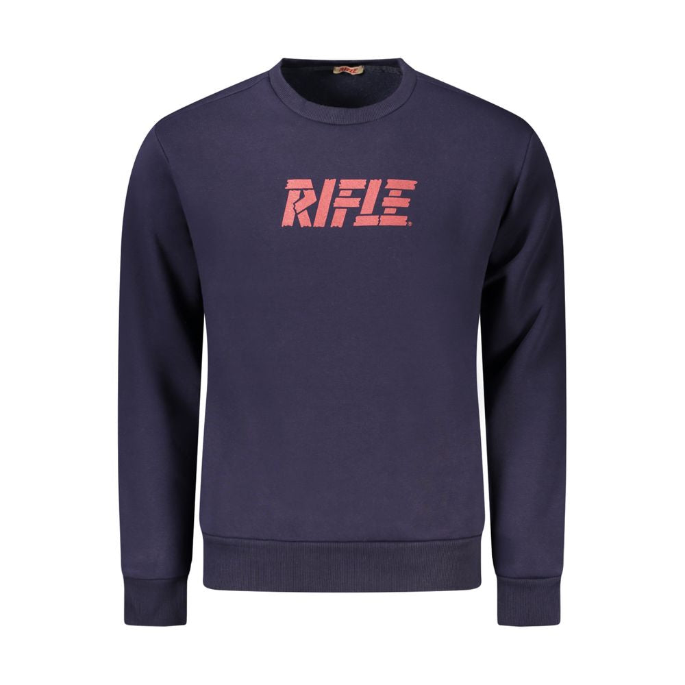 Pull homme en coton bleu fusil