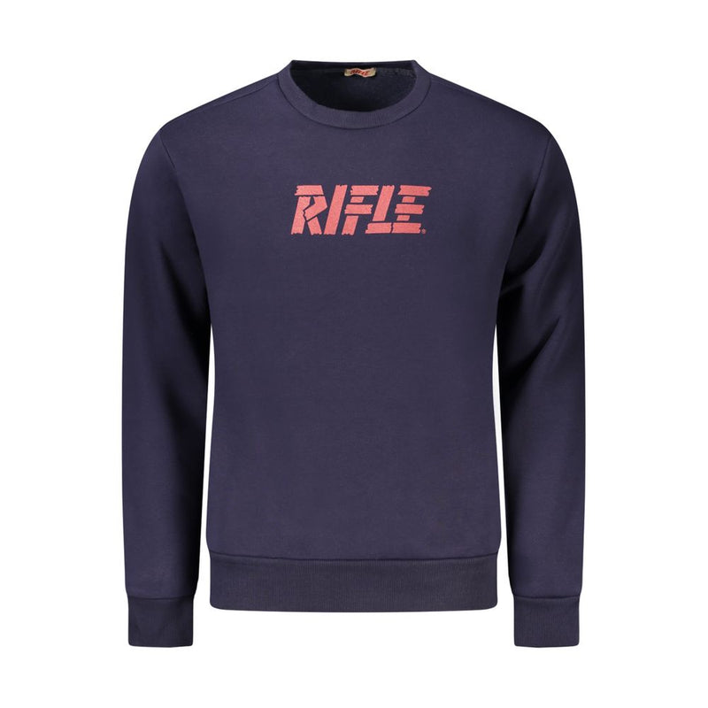 Pull homme en coton bleu fusil