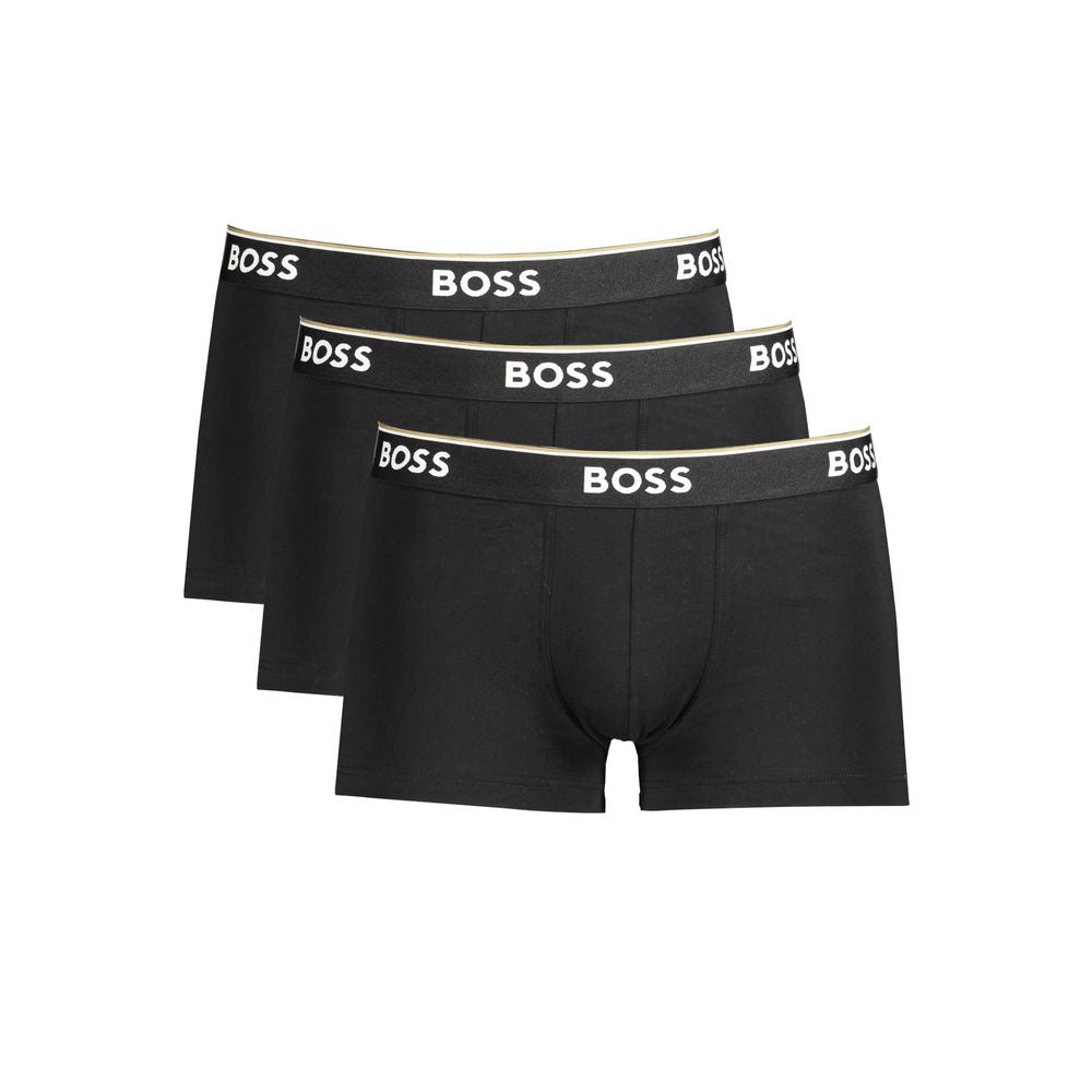 Hugo Boss Black Cotton Men Boxer Underwear Pack - 3 Pieces