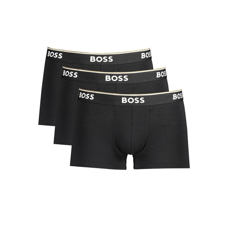 Hugo Boss Black Cotton Men Boxer Underwear Pack - 3 Pieces