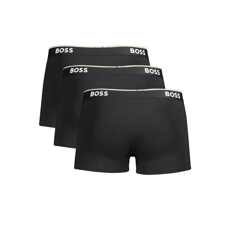 Hugo Boss Black Cotton Men Boxer Underwear Pack - 3 Pieces