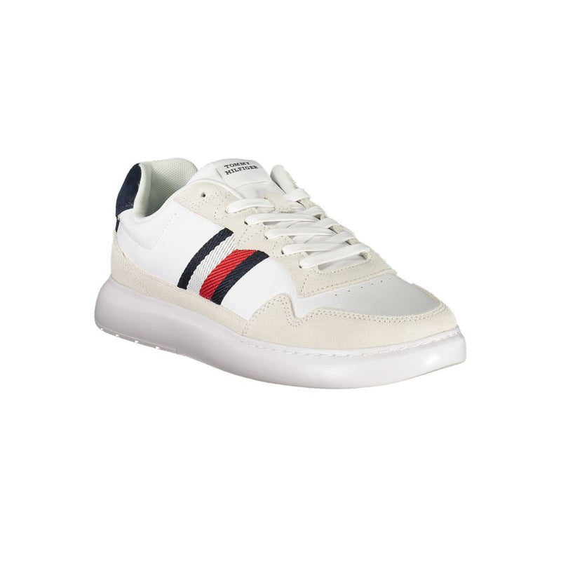 Tommy Hilfiger White Leather Men Sneaker - Élégance et Confort
